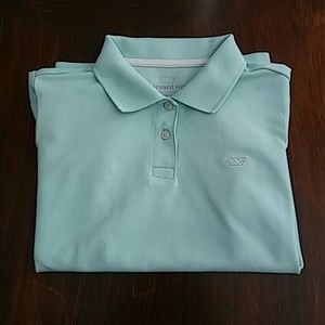 Vineyard Vines girl's aqua polo shirt.  Size S.